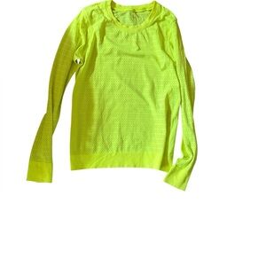 Bright Lime Green Long Sleeve Top
Lululemon size 6
